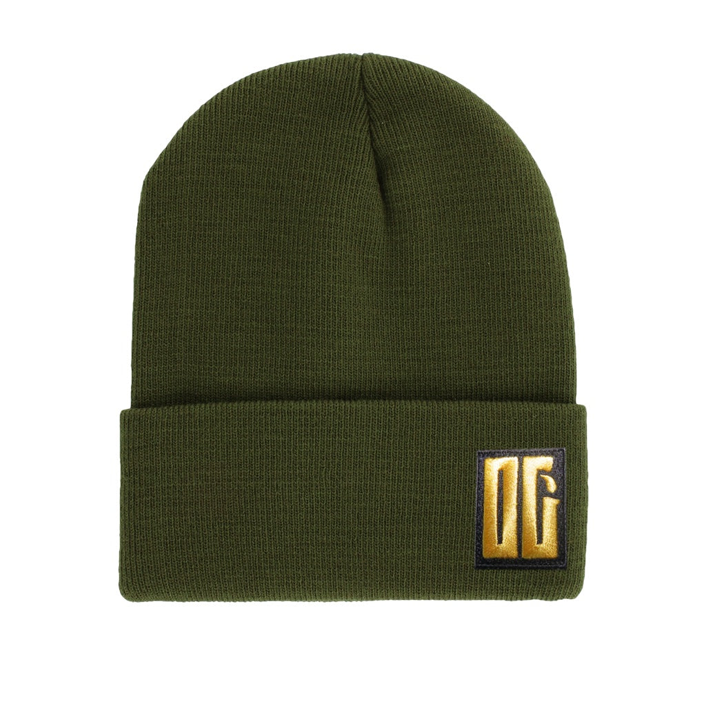 OG Patch Olive Green/Gold Beanie