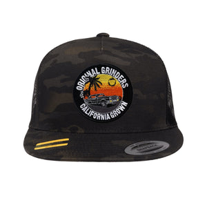 California Grown Black Camo/Black Mesh Snapback Hat