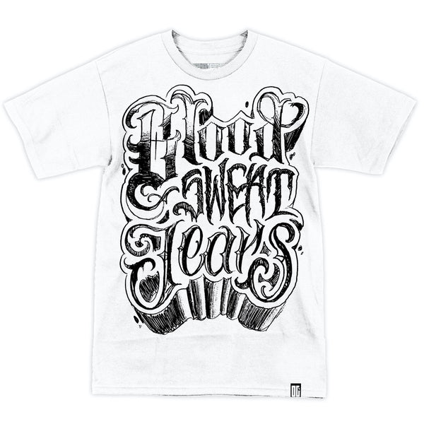 Blood Sweat Tears White with Black T-Shirt