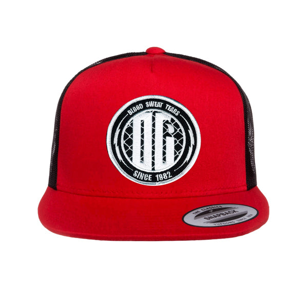 OG Bolt Red/Black Mesh Snapback Hat