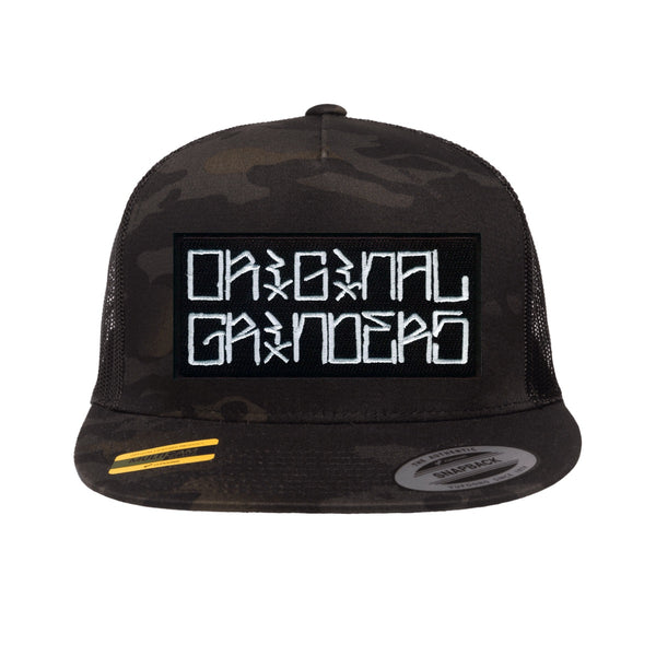 Original Grinders Black Camo/Black Mesh Snapback Hat